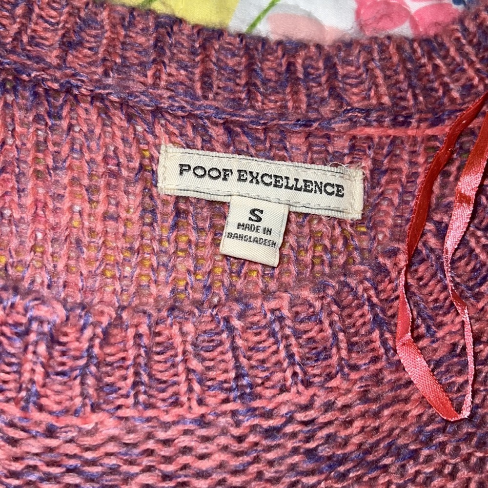 NEW SMALL PINK/PURPLE OMBRE SWEATER - Picture 4 of 4